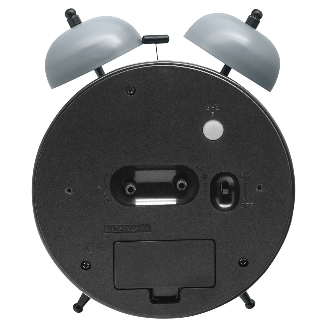 Table Alarm Clock 15x18x7cm - Silent -   Light function -  Metal "Golden Hour" - Goat Corp