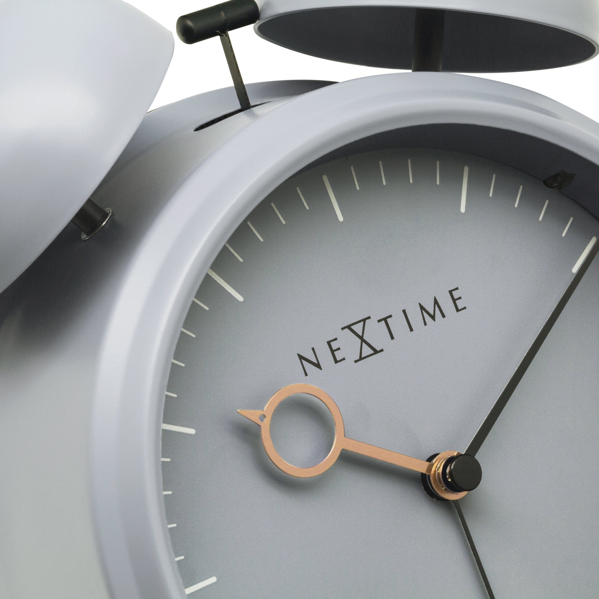 Table Alarm Clock 15x18x7cm - Silent -   Light function -  Metal "Golden Hour" - Goat Corp