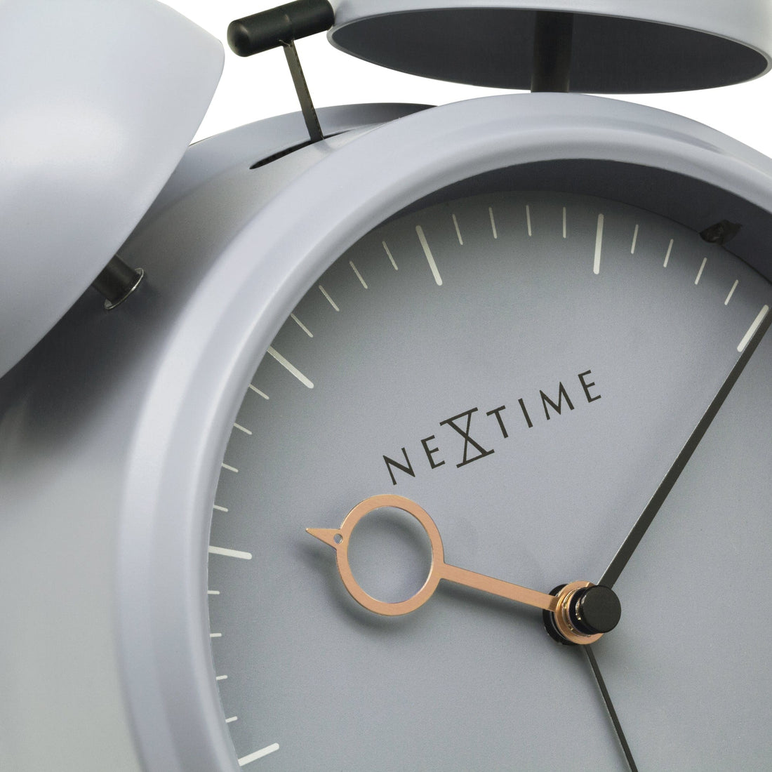 Table Alarm Clock 15x18x7cm - Silent -   Light function -  Metal "Golden Hour" - Goat Corp