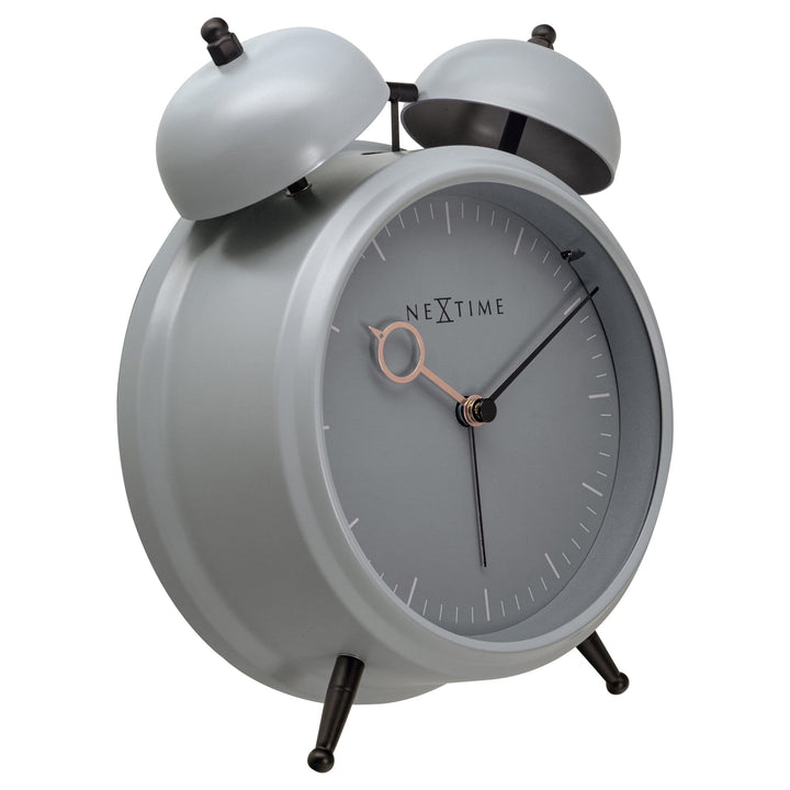 Table Alarm Clock 15x18x7cm - Silent -   Light function -  Metal "Golden Hour" - Goat Corp
