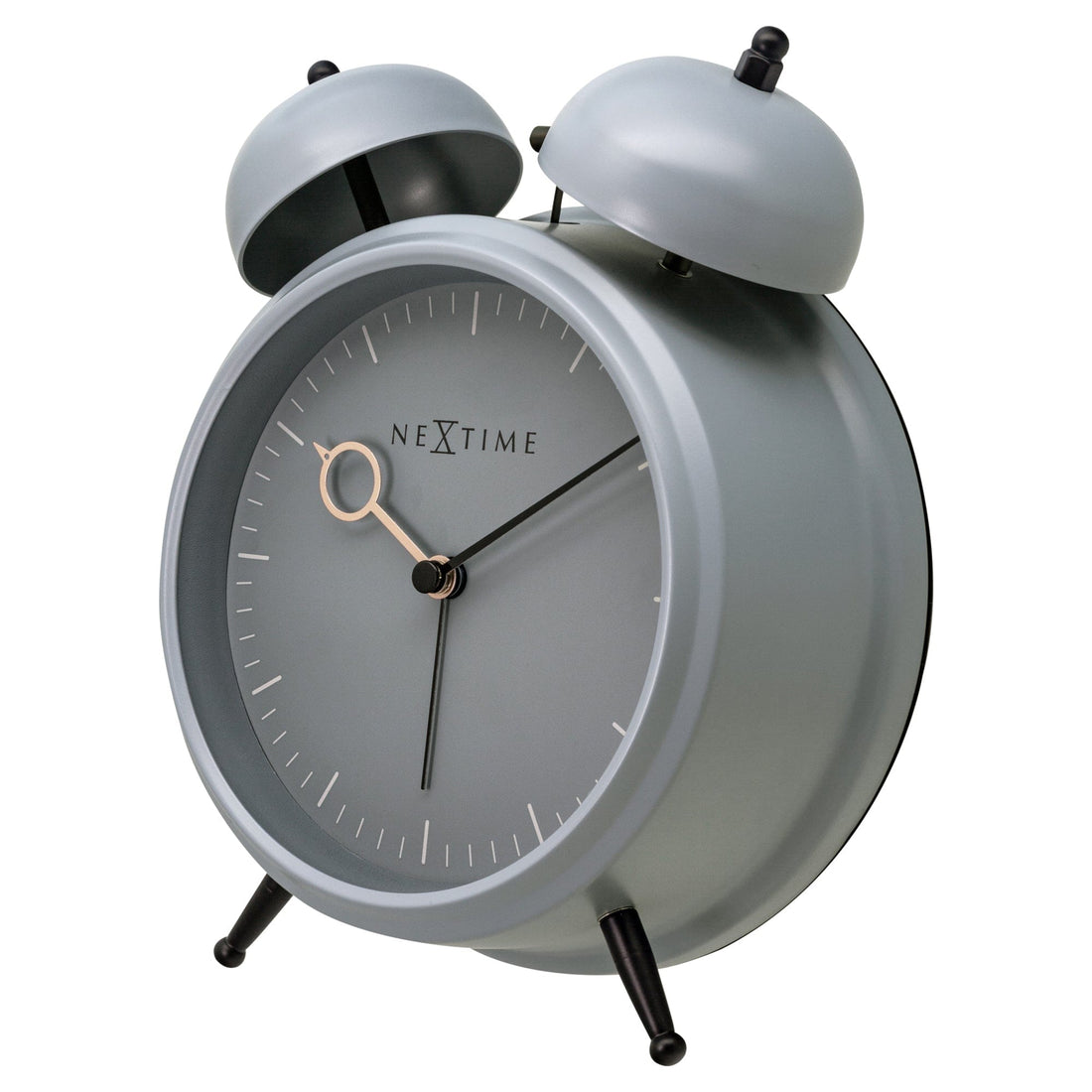 Table Alarm Clock 15x18x7cm - Silent -   Light function -  Metal "Golden Hour" - Goat Corp