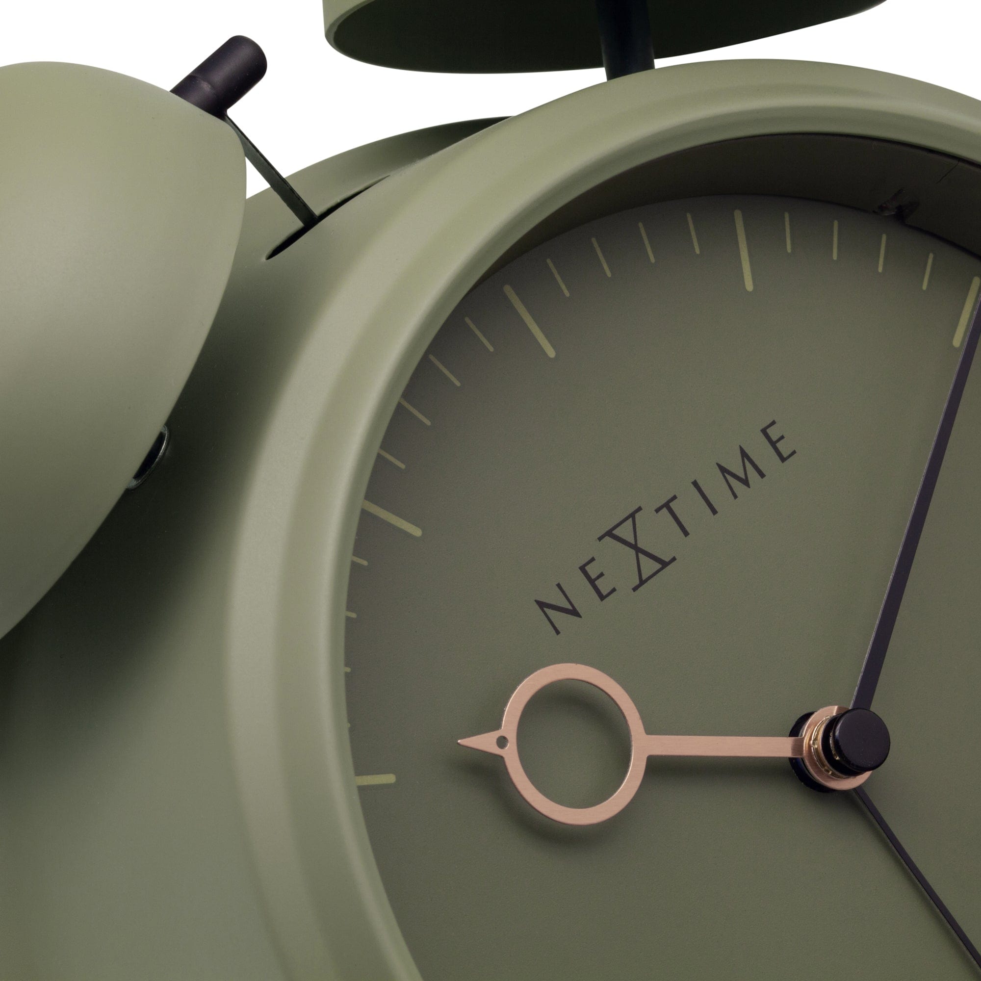 Table Alarm Clock 15x18x7cm - Silent -   Light function -  Metal "Golden Hour" - Goat Corp