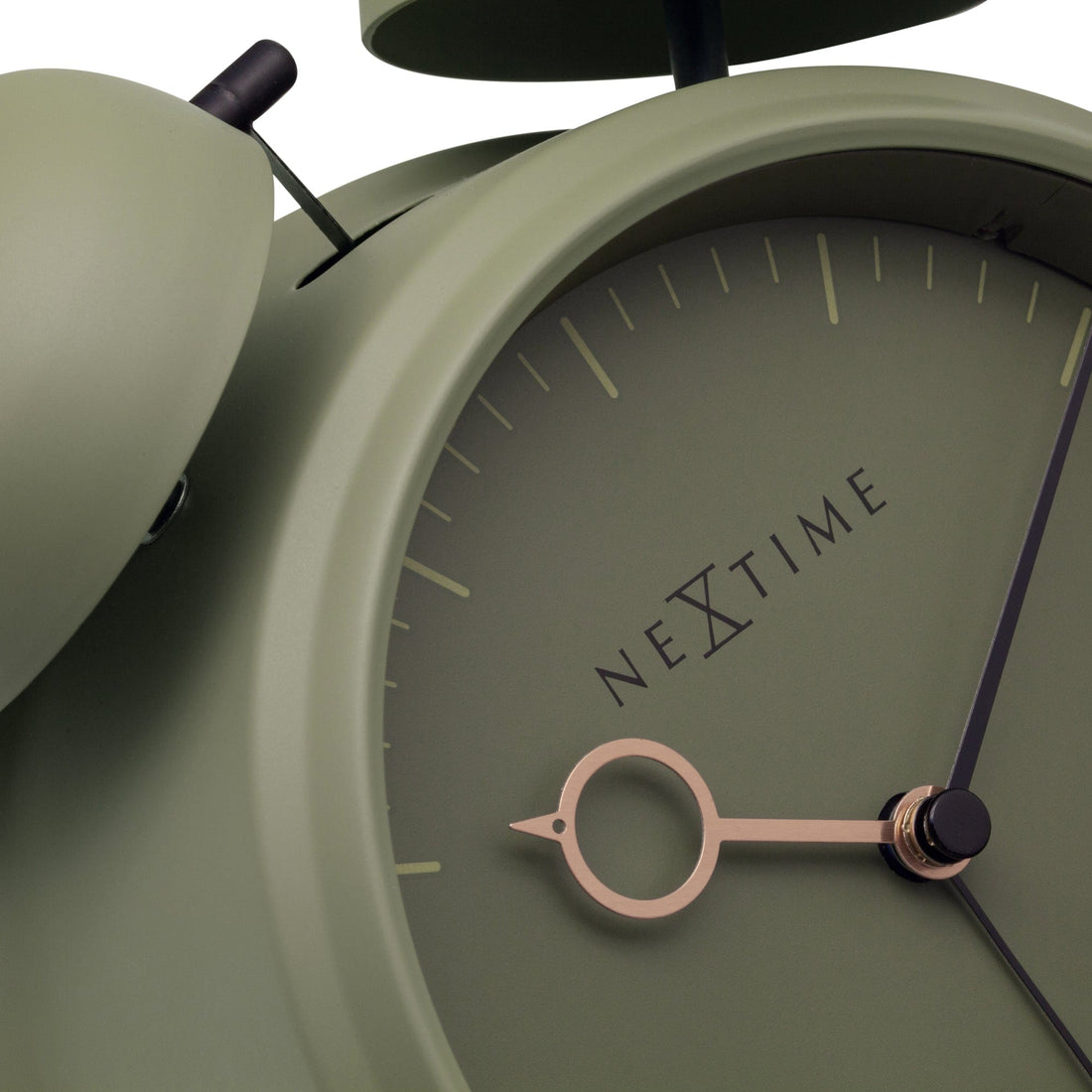 Table Alarm Clock 15x18x7cm - Silent -   Light function -  Metal "Golden Hour" - Goat Corp