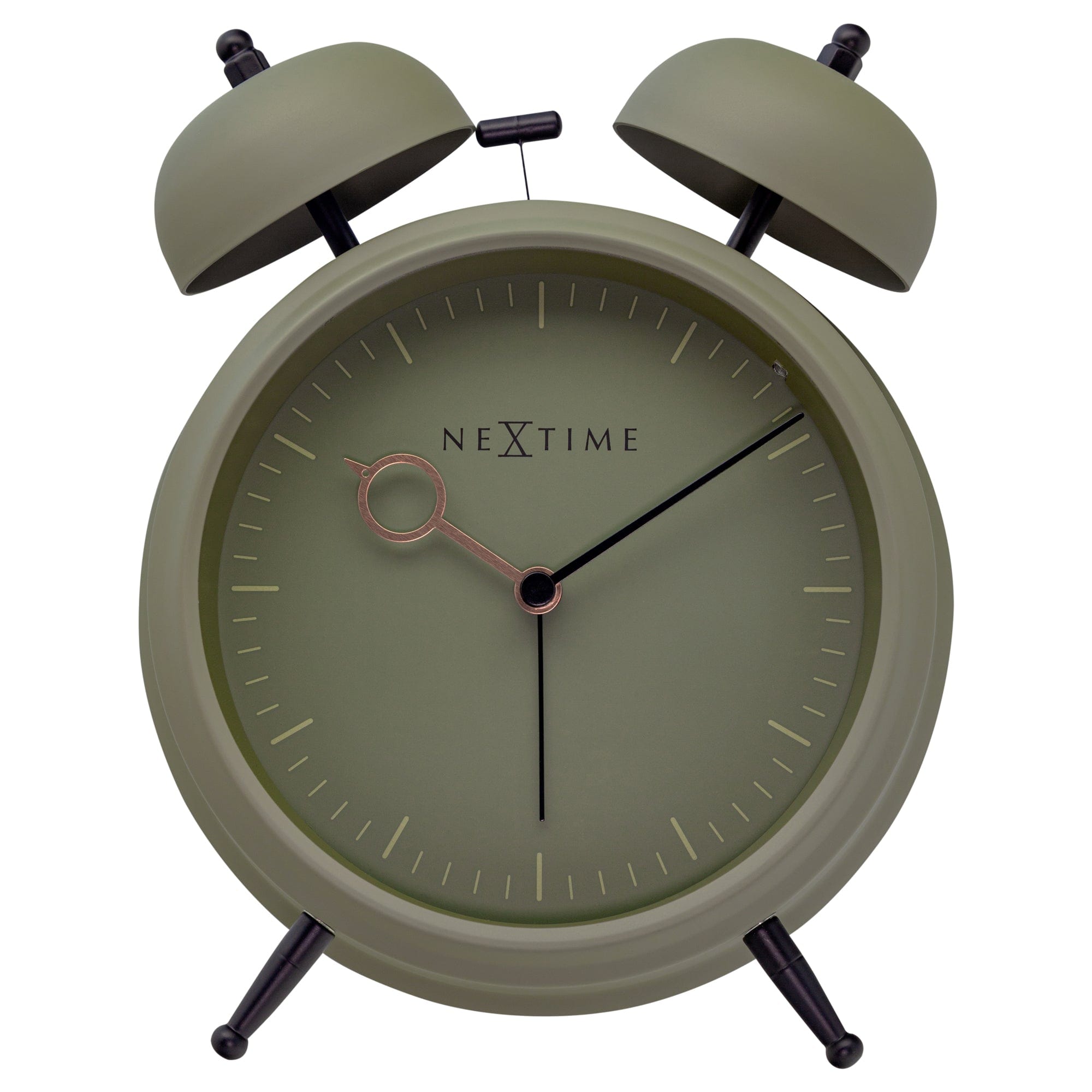 Table Alarm Clock 15x18x7cm - Silent -   Light function -  Metal "Golden Hour" - Goat Corp