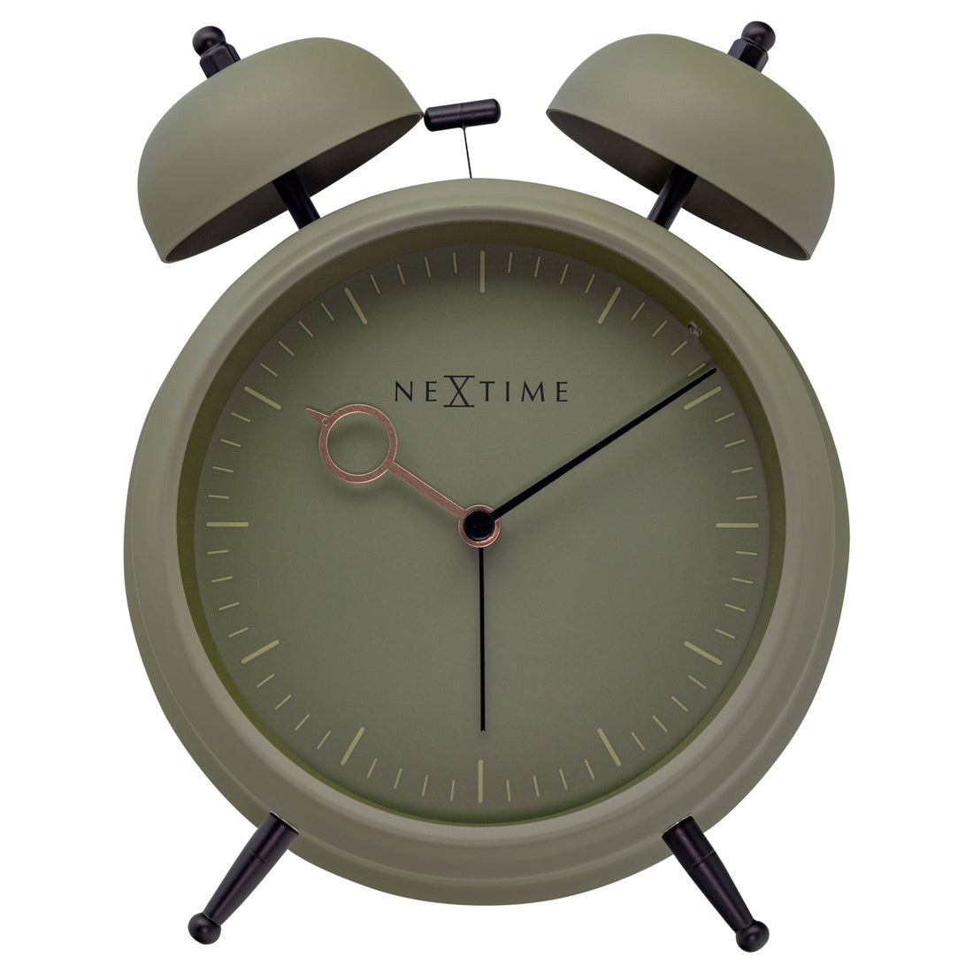 Table Alarm Clock 15x18x7cm - Silent -   Light function -  Metal "Golden Hour" - Goat Corp