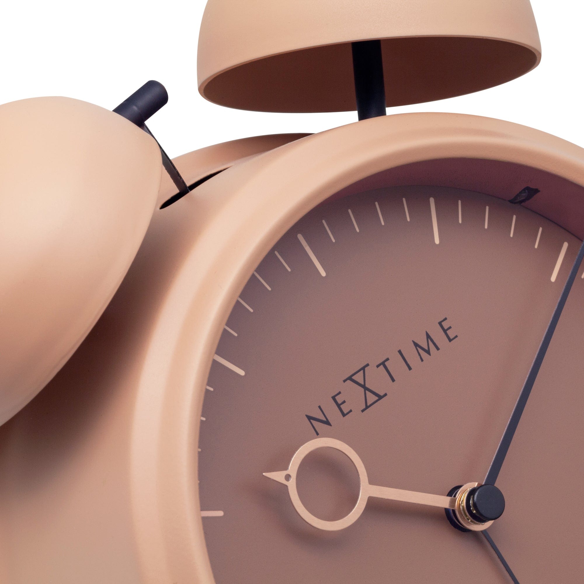 Table Alarm Clock 15x18x7cm - Silent -   Light function -  Metal "Golden Hour" - Goat Corp