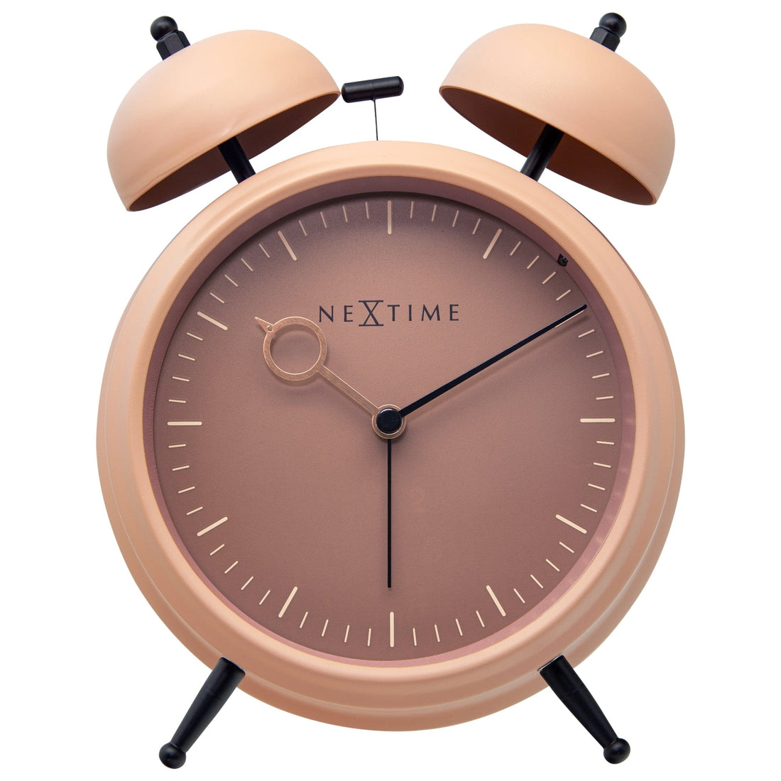 Table Alarm Clock 15x18x7cm - Silent -   Light function -  Metal "Golden Hour" - Goat Corp