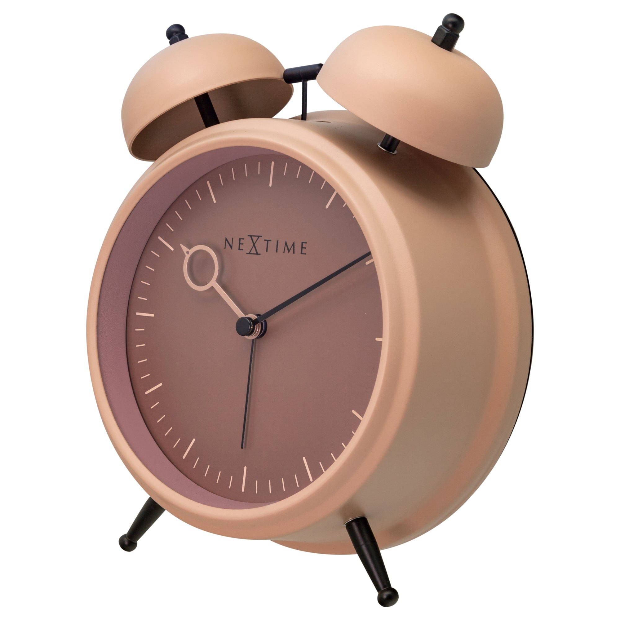 Table Alarm Clock 15x18x7cm - Silent -   Light function -  Metal "Golden Hour" - Goat Corp