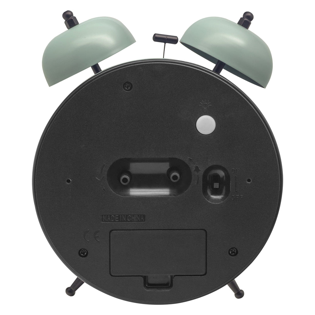 Table Alarm Clock 15x18x7cm - Silent -   Light function -  Metal "Golden Hour" - Goat Corp