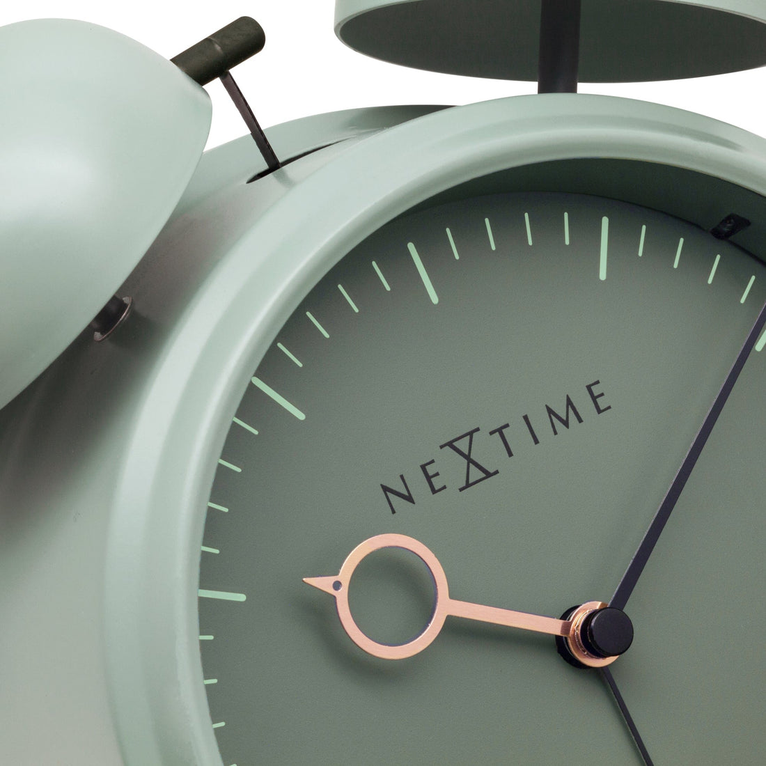 Table Alarm Clock 15x18x7cm - Silent -   Light function -  Metal "Golden Hour" - Goat Corp