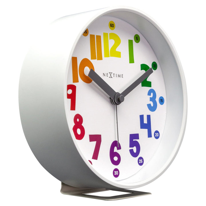 Table Alarm Clock 12.5x13x5.5cm - Silent - Light function / colour - Plastic "Sophia Small" - Goat Corp