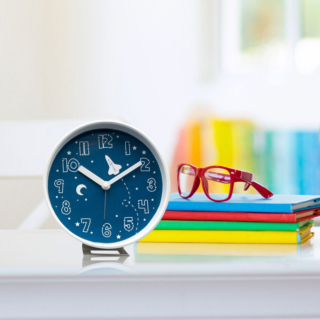 Table Alarm Clock 12.5x13x5.5cm - Silent - Light function / Plastic "Rocket" - Goat Corp