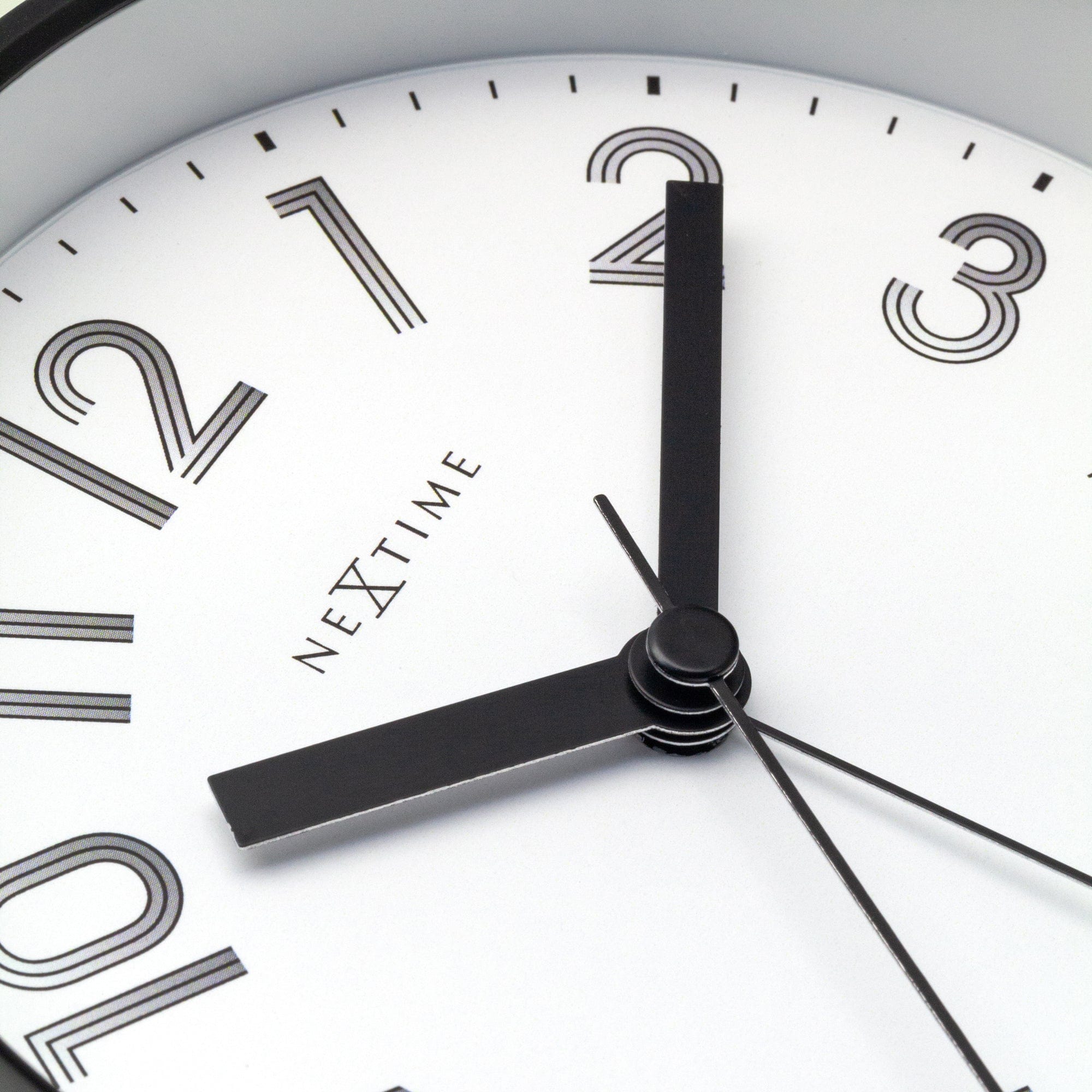 Table Alarm Clock 12.5x13x5.5cm - Silent - Light function - Plastic "Reflect" - Goat Corp