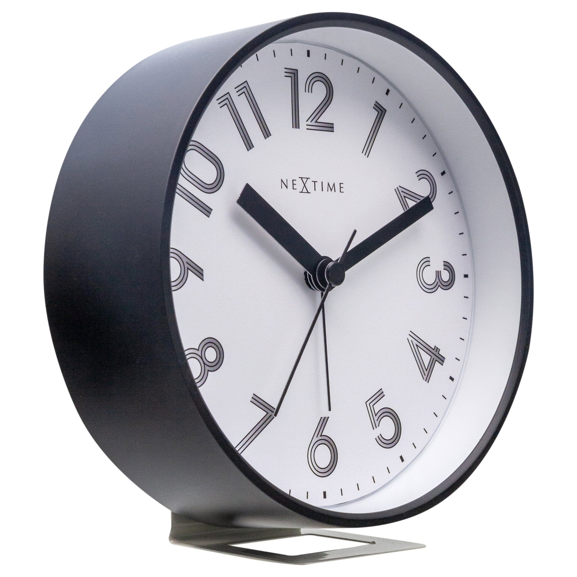 Table Alarm Clock 12.5x13x5.5cm - Silent - Light function - Plastic "Reflect" - Goat Corp