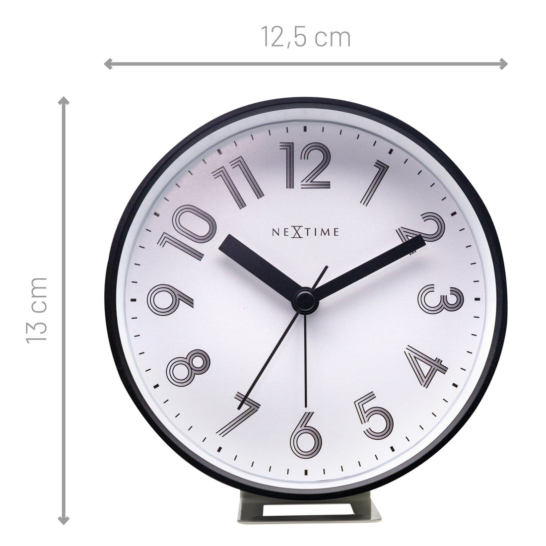 Table Alarm Clock 12.5x13x5.5cm - Silent - Light function - Plastic "Reflect" - Goat Corp