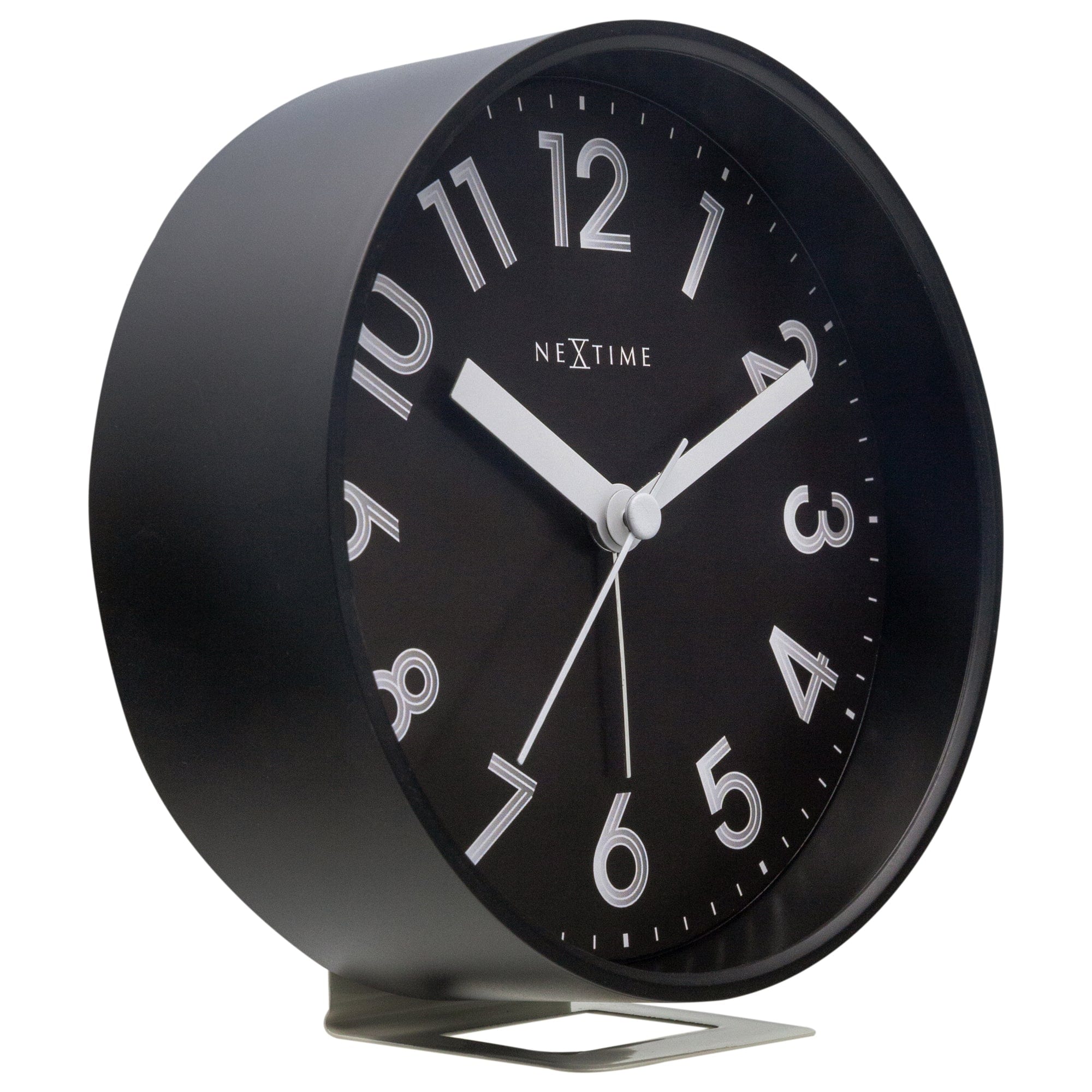 Table Alarm Clock 12.5x13x5.5cm - Silent - Light function - Plastic "Reflect" - Goat Corp