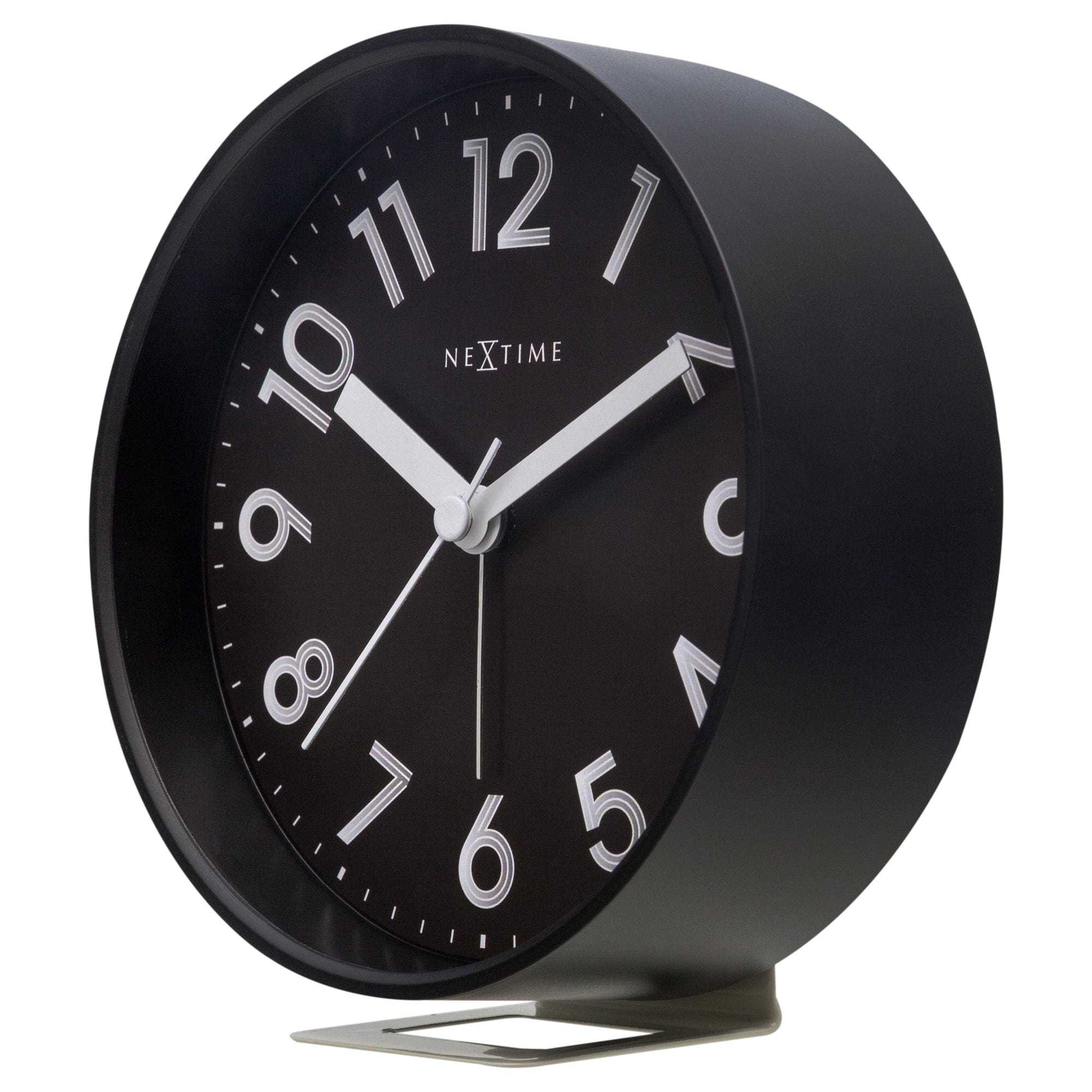 Table Alarm Clock 12.5x13x5.5cm - Silent - Light function - Plastic "Reflect" - Goat Corp