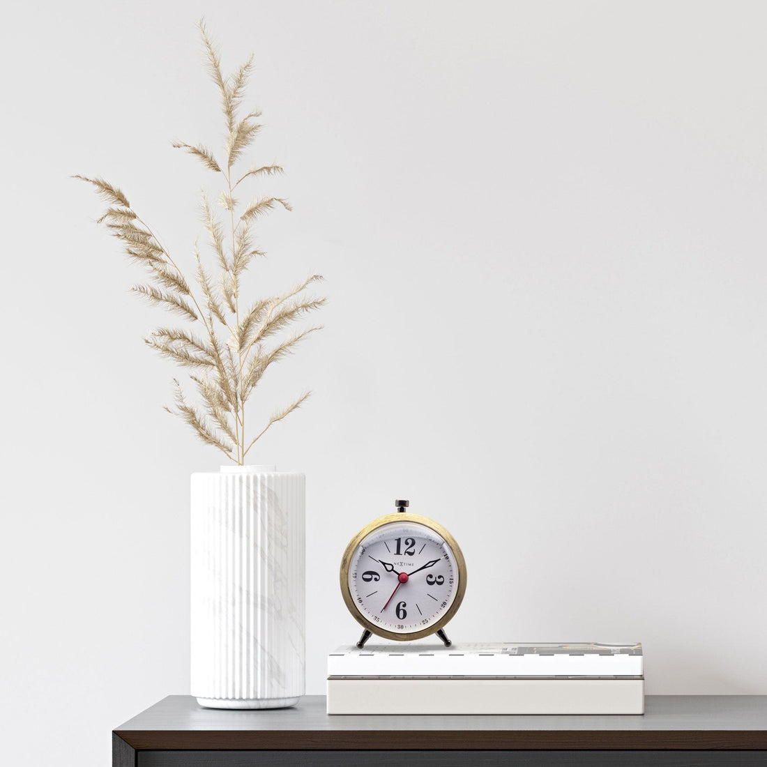 Table Alarm Clock 9x10.8x5cm - Silent - Luminous hands - Metal "Harvey" - Goat Corp