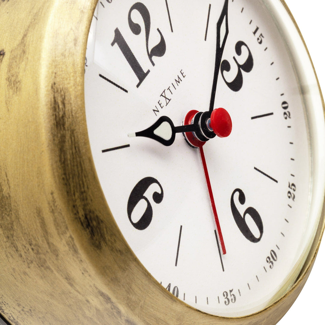 Table Alarm Clock 9x10.8x5cm - Silent - Luminous hands - Metal "Harvey" - Goat Corp