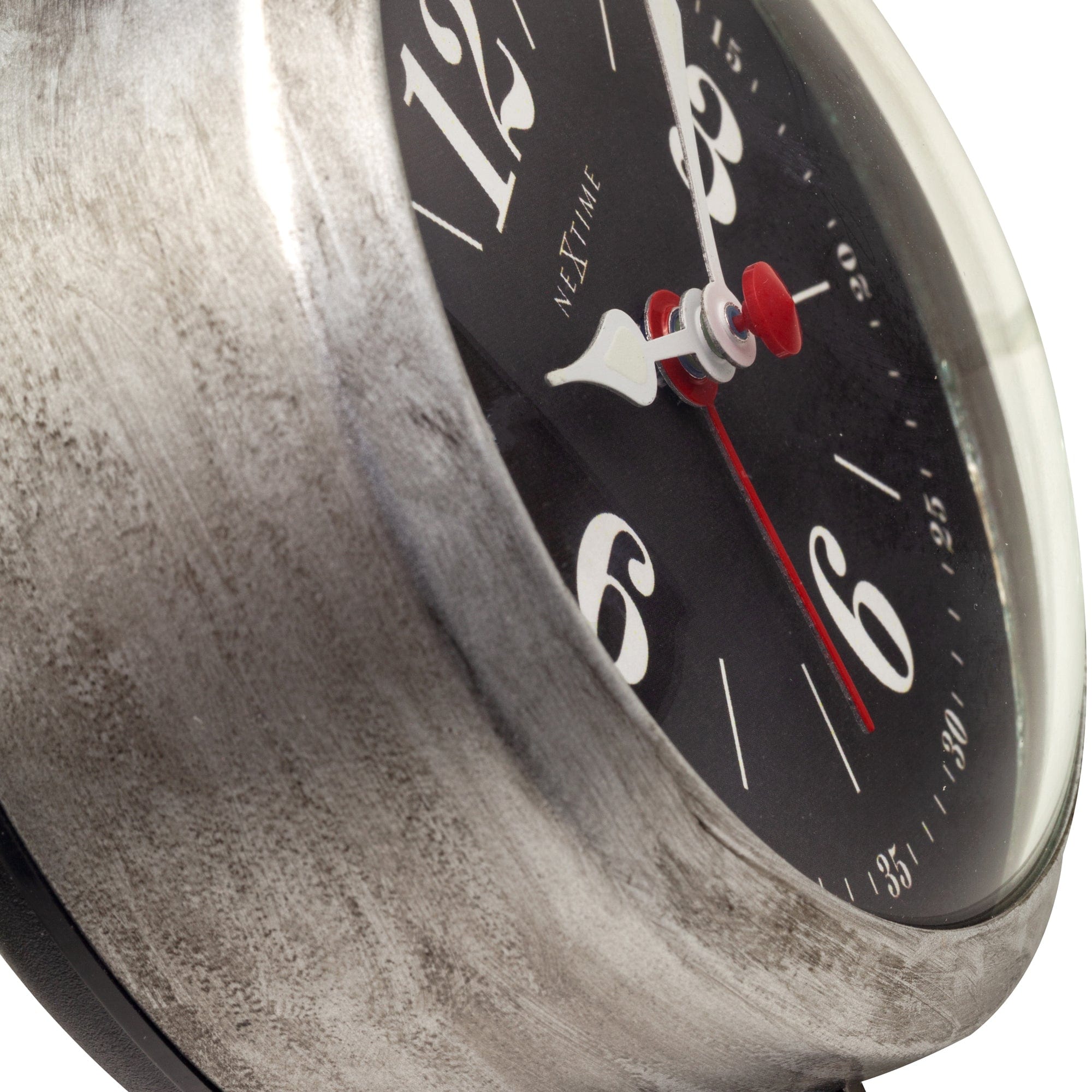 Table Alarm Clock 9x10.8x5cm - Silent - Luminous hands - Metal "Harvey" - Goat Corp