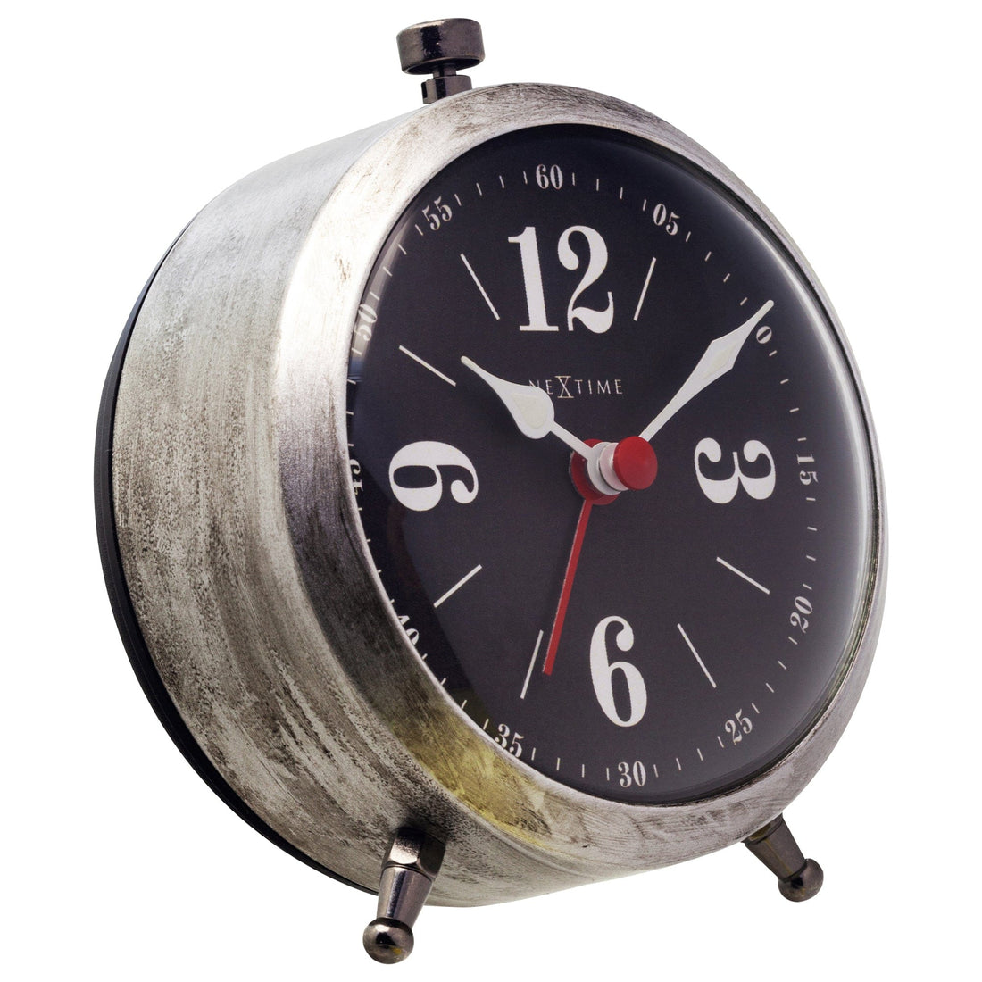 Table Alarm Clock 9x10.8x5cm - Silent - Luminous hands - Metal "Harvey" - Goat Corp