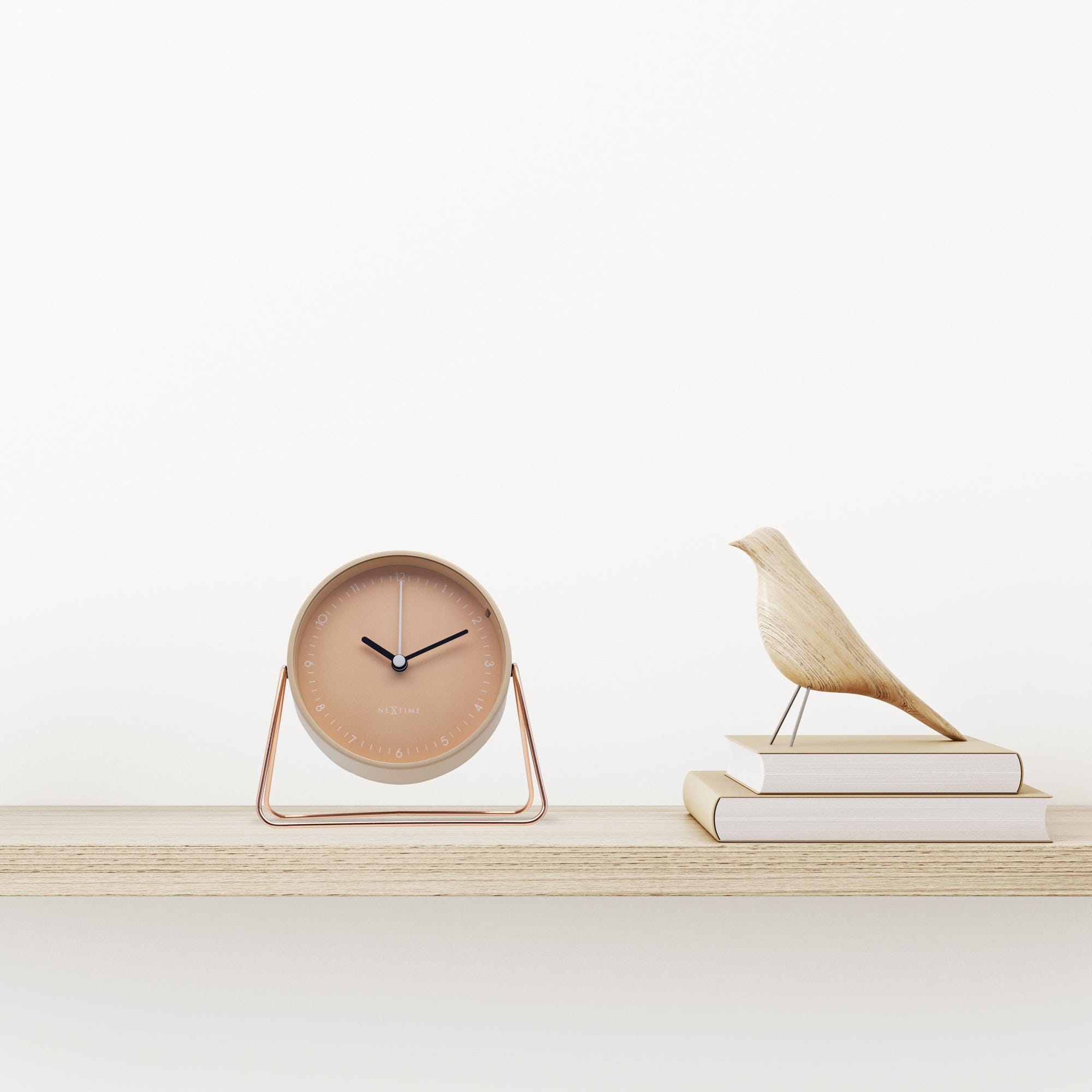 Table Alarm Clock 14x13x7cm - Silent - Metal - "Berlin Table" - Goat Corp