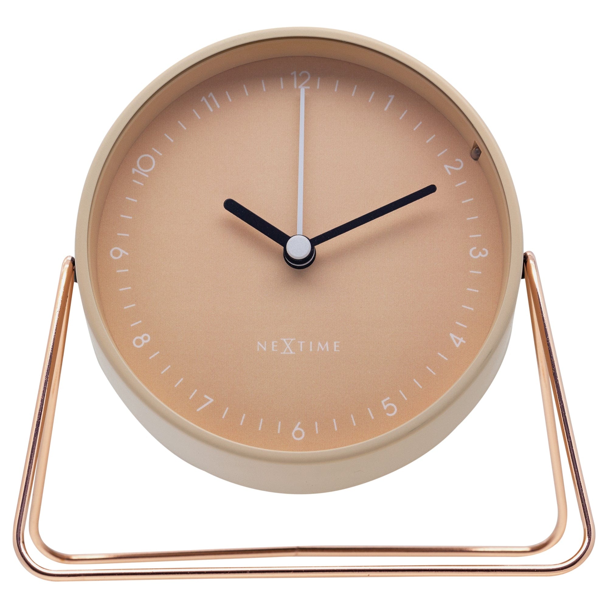 Table Alarm Clock 14x13x7cm - Silent - Metal - "Berlin Table" - Goat Corp