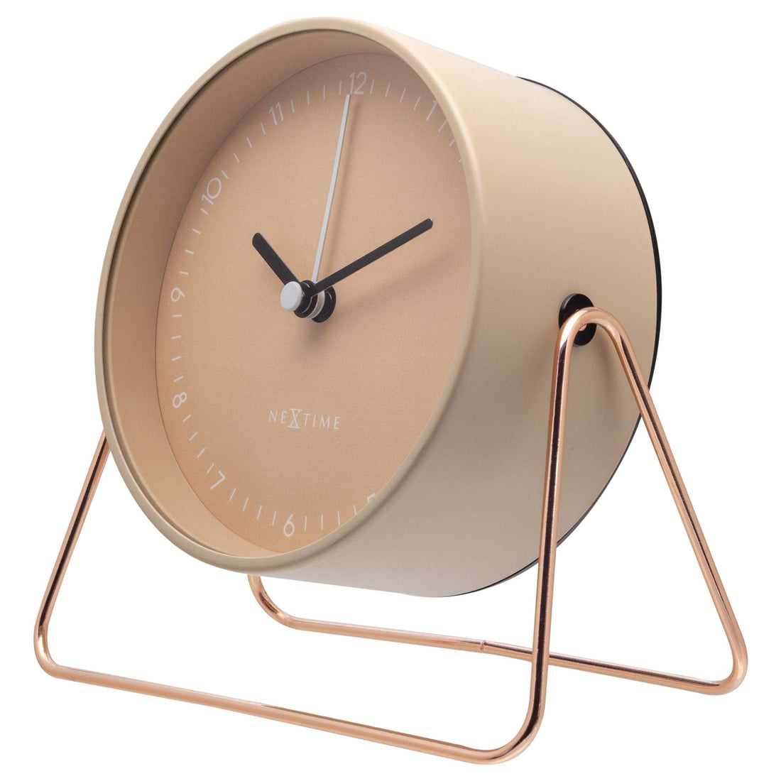 Table Alarm Clock 14x13x7cm - Silent - Metal - "Berlin Table" - Goat Corp