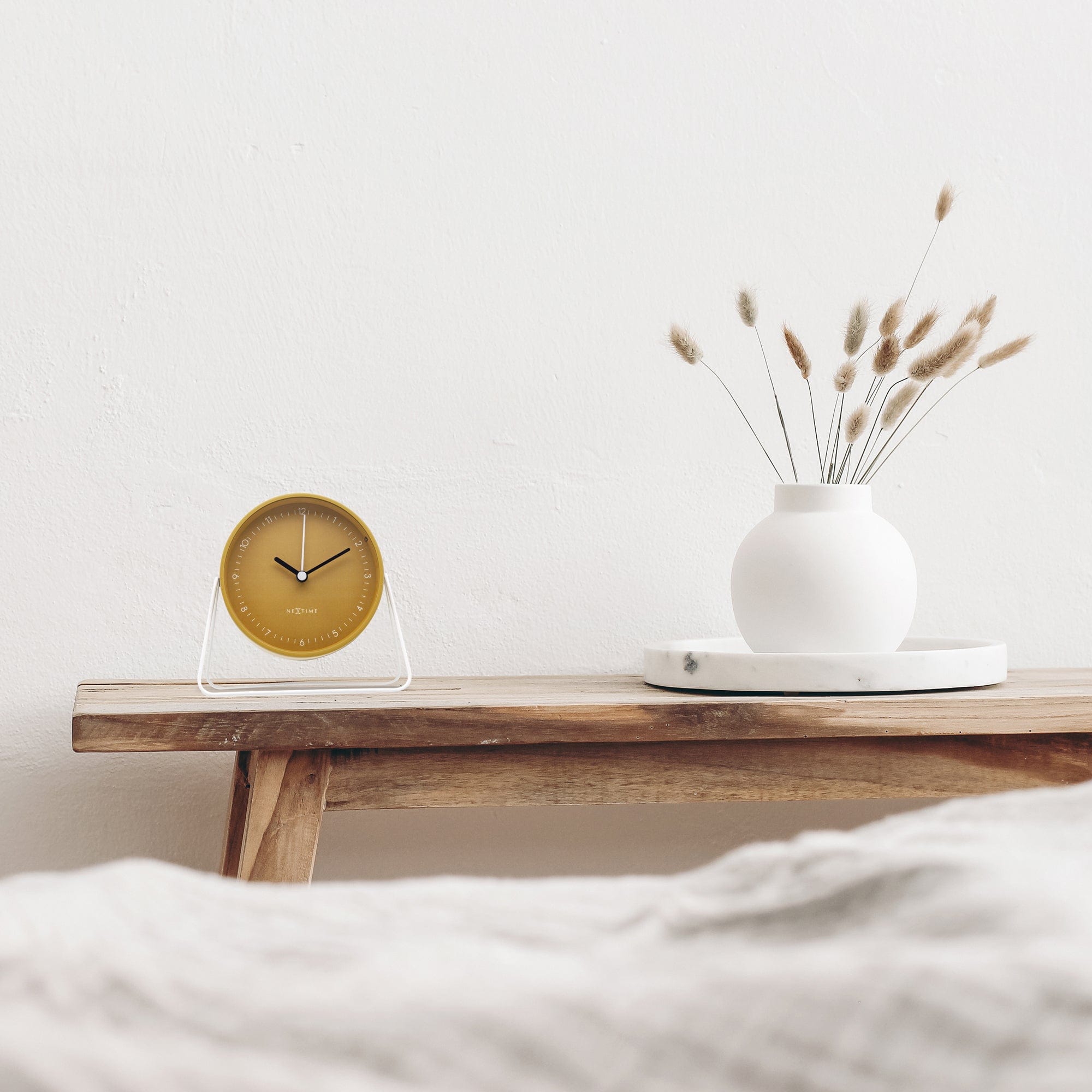 Table Alarm Clock 14x13x7cm - Silent - Metal - "Berlin Table" - Goat Corp