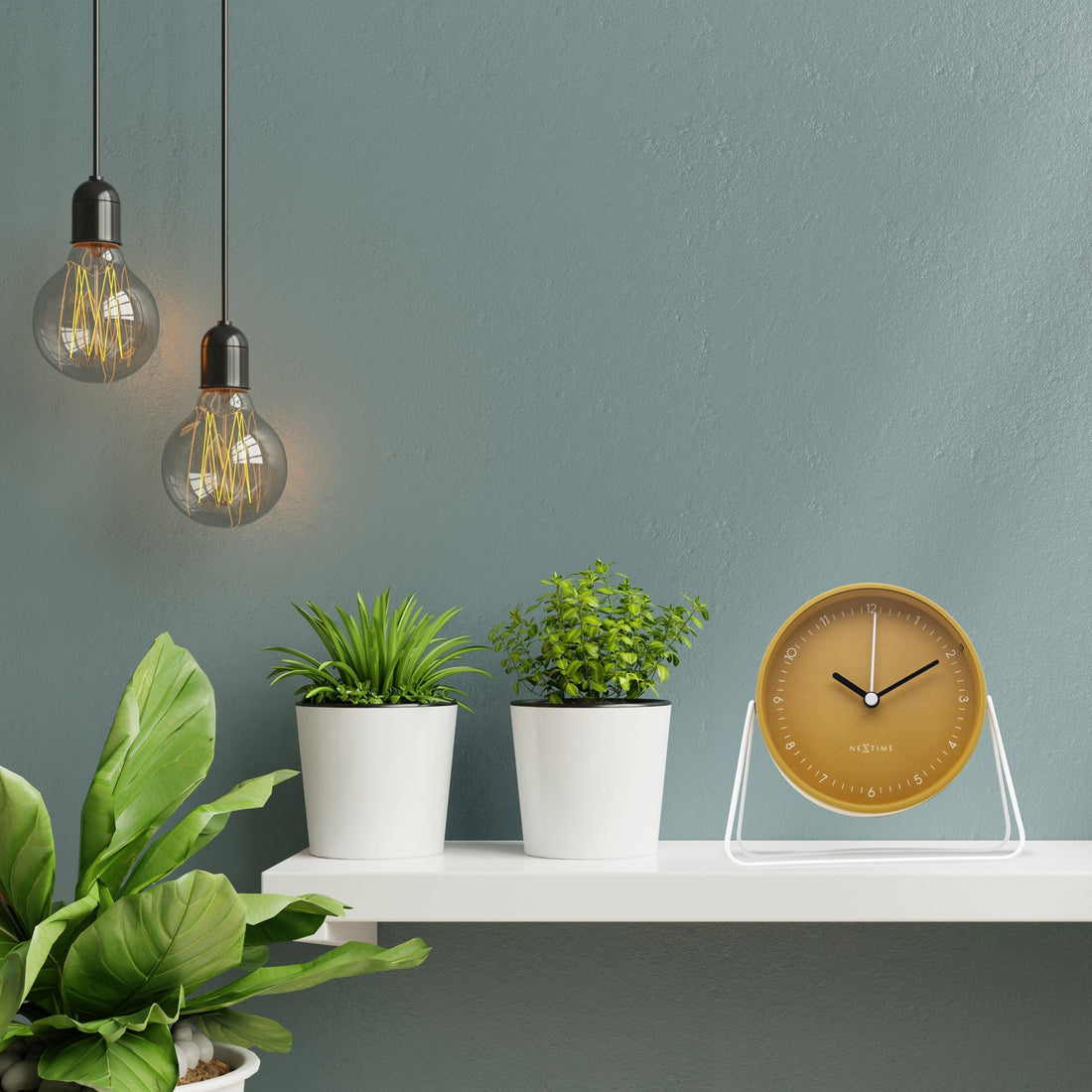 Table Alarm Clock 14x13x7cm - Silent - Metal - "Berlin Table" - Goat Corp