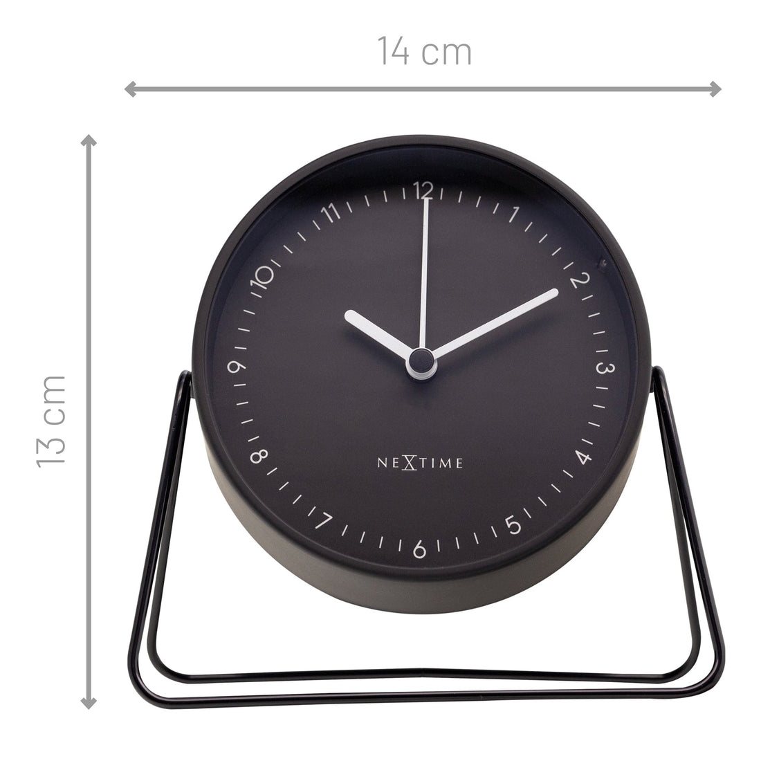 Table Alarm Clock 14x13x7cm - Silent - Metal - "Berlin Table" - Goat Corp