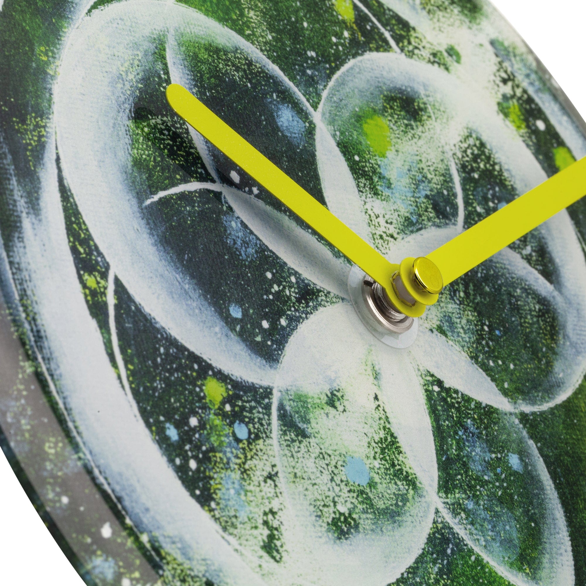 Table/Wall clock 20cm - Silent - Green -  Tempered Glass - "Cosmo Table" - Goat Corp