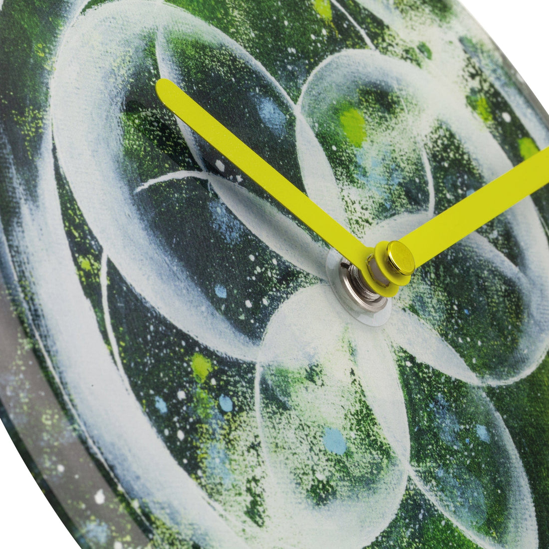 Table/Wall clock 20cm - Silent - Green -  Tempered Glass - "Cosmo Table" - Goat Corp