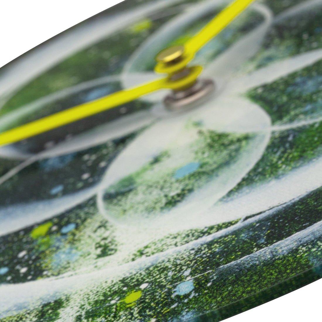 Table/Wall clock 20cm - Silent - Green -  Tempered Glass - "Cosmo Table" - Goat Corp