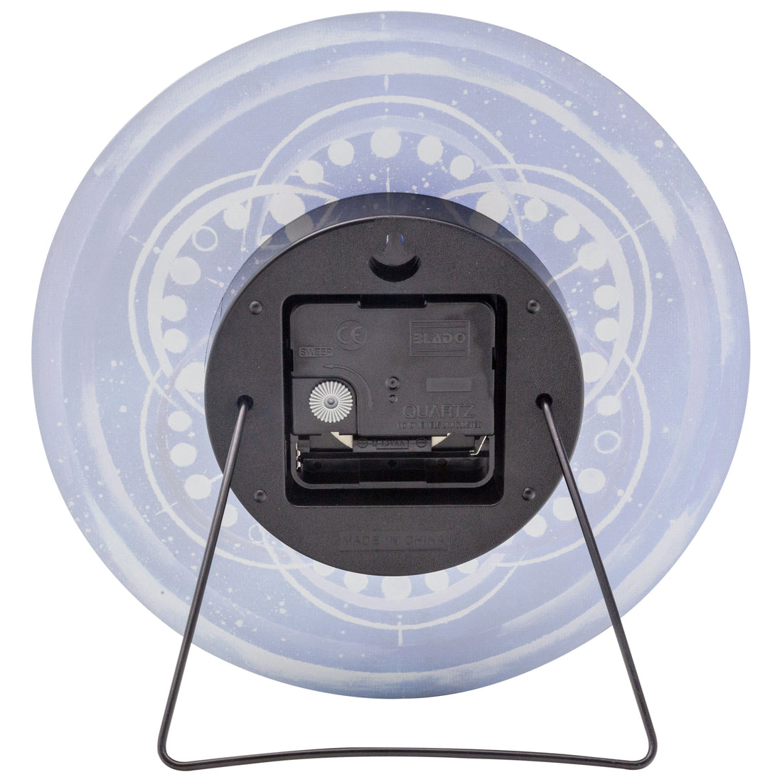 Table/Wall clock 20cm - Silent - Indigo -  Tempered Glass - "Cosmo Table" - Goat Corp