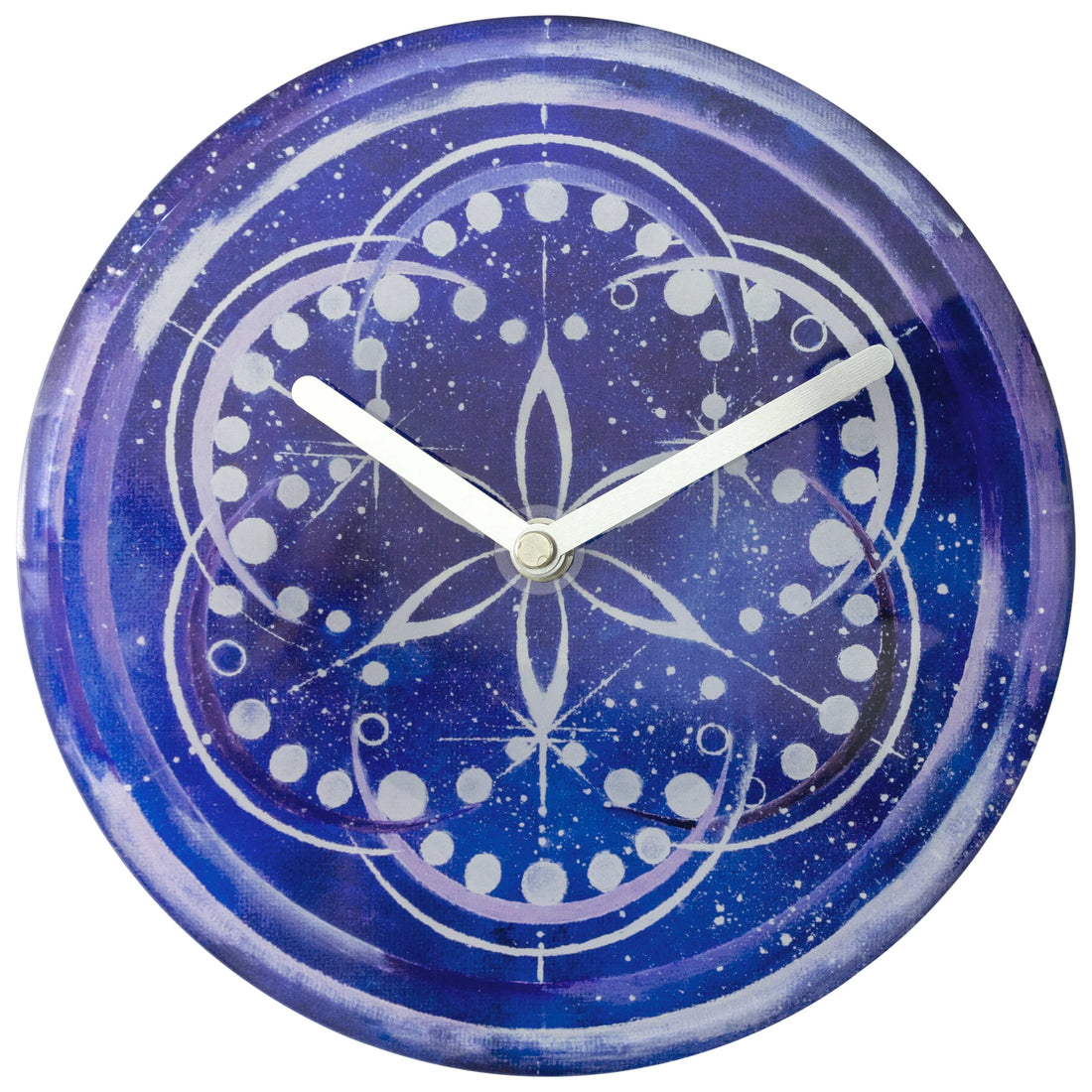 Table/Wall clock 20cm - Silent - Indigo -  Tempered Glass - "Cosmo Table" - Goat Corp