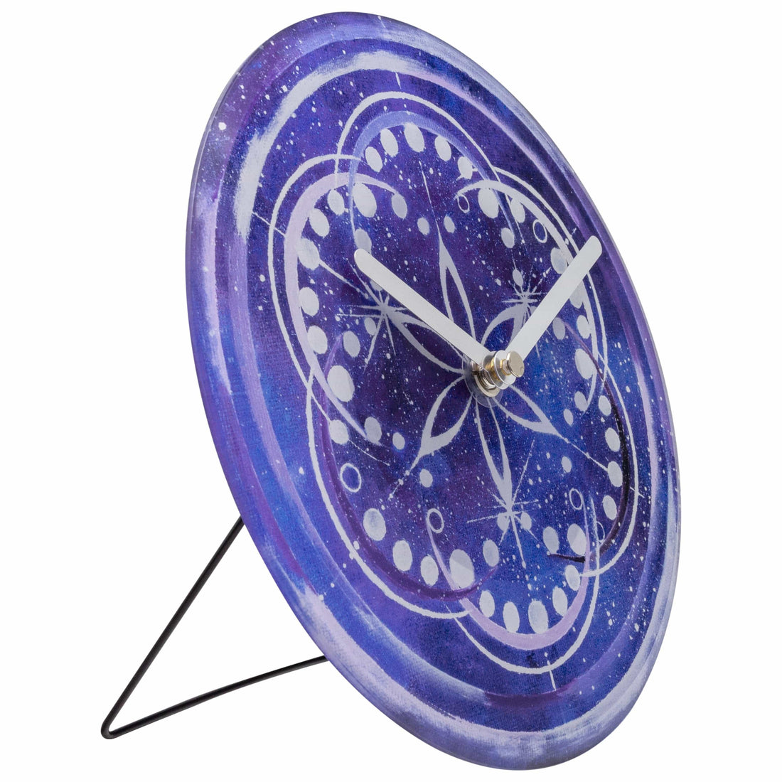 Table/Wall clock 20cm - Silent - Indigo -  Tempered Glass - "Cosmo Table" - Goat Corp