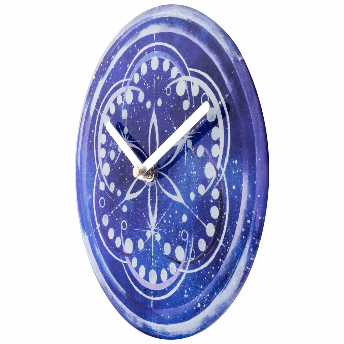 Table/Wall clock 20cm - Silent - Indigo -  Tempered Glass - "Cosmo Table" - Goat Corp