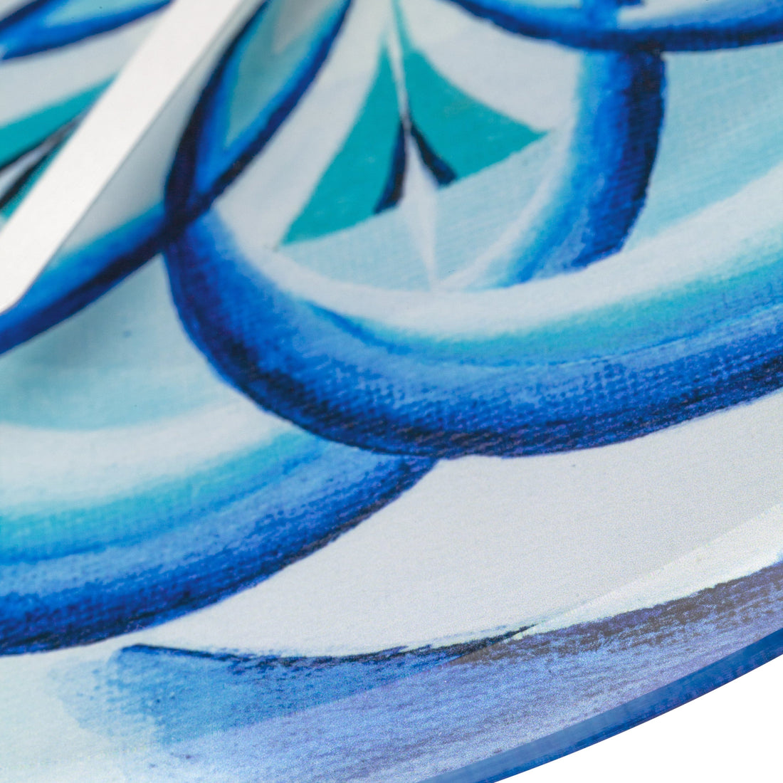 Table/Wall clock 20cm - Silent - Blue -  Tempered Glass - "Cosmo Table" - Goat Corp