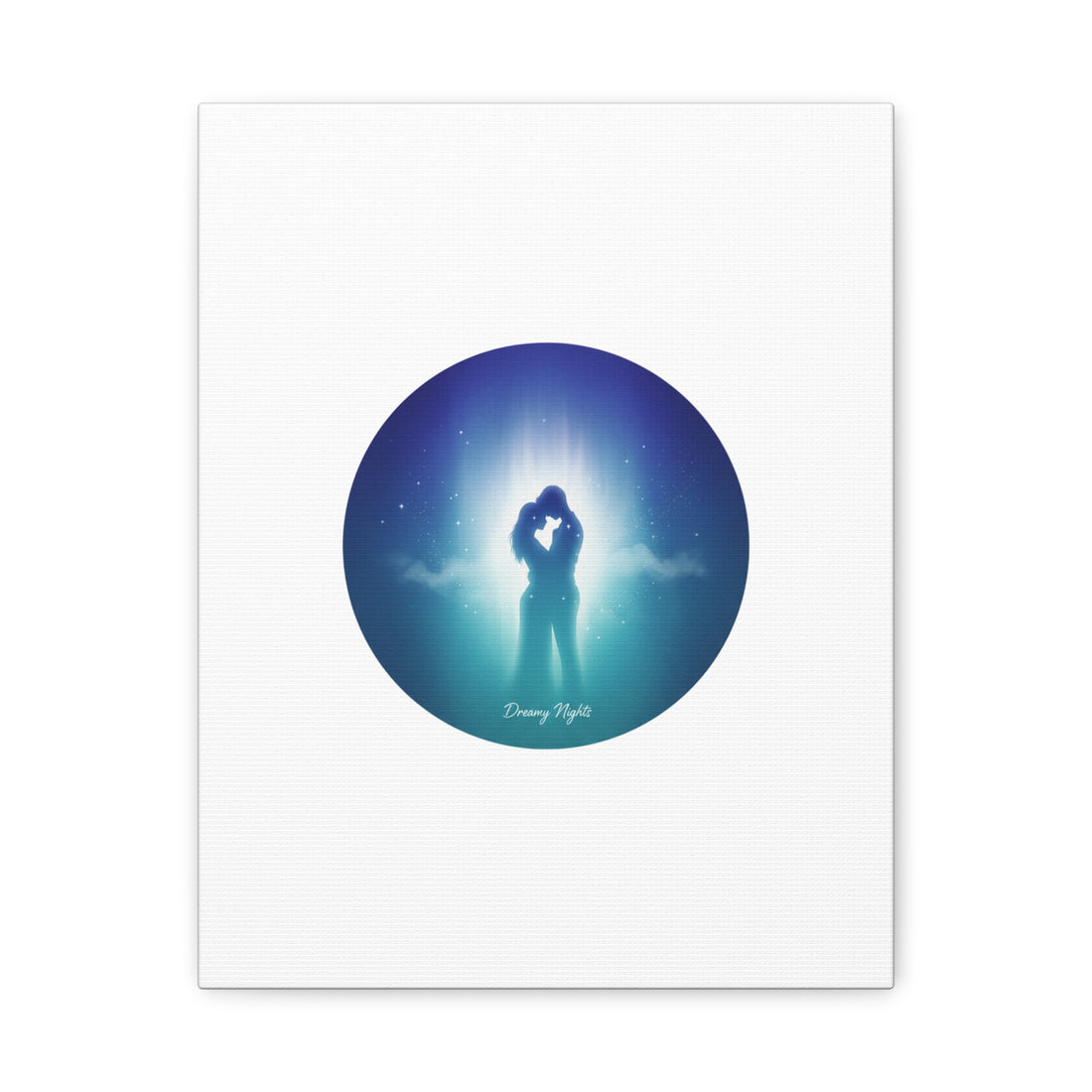 Dreamy Nightscape Canvas | Afterlight Atmospheric Print, Luminous Night Bloom