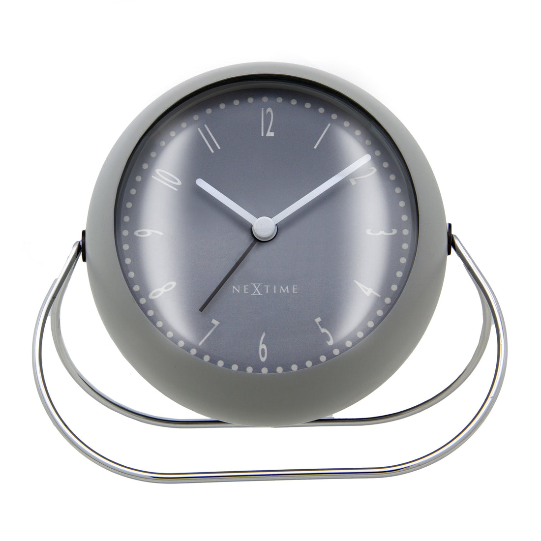 Table Alarm Clock 14x12x8cm-Silent-Metal-NeXtime 'Bubble Alarm Clock' - Goat Corp