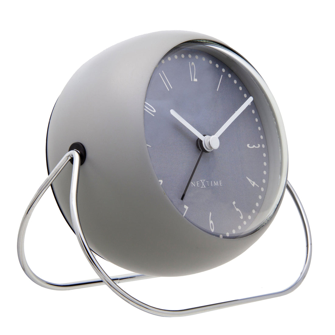 Table Alarm Clock 14x12x8cm-Silent-Metal-NeXtime 'Bubble Alarm Clock' - Goat Corp