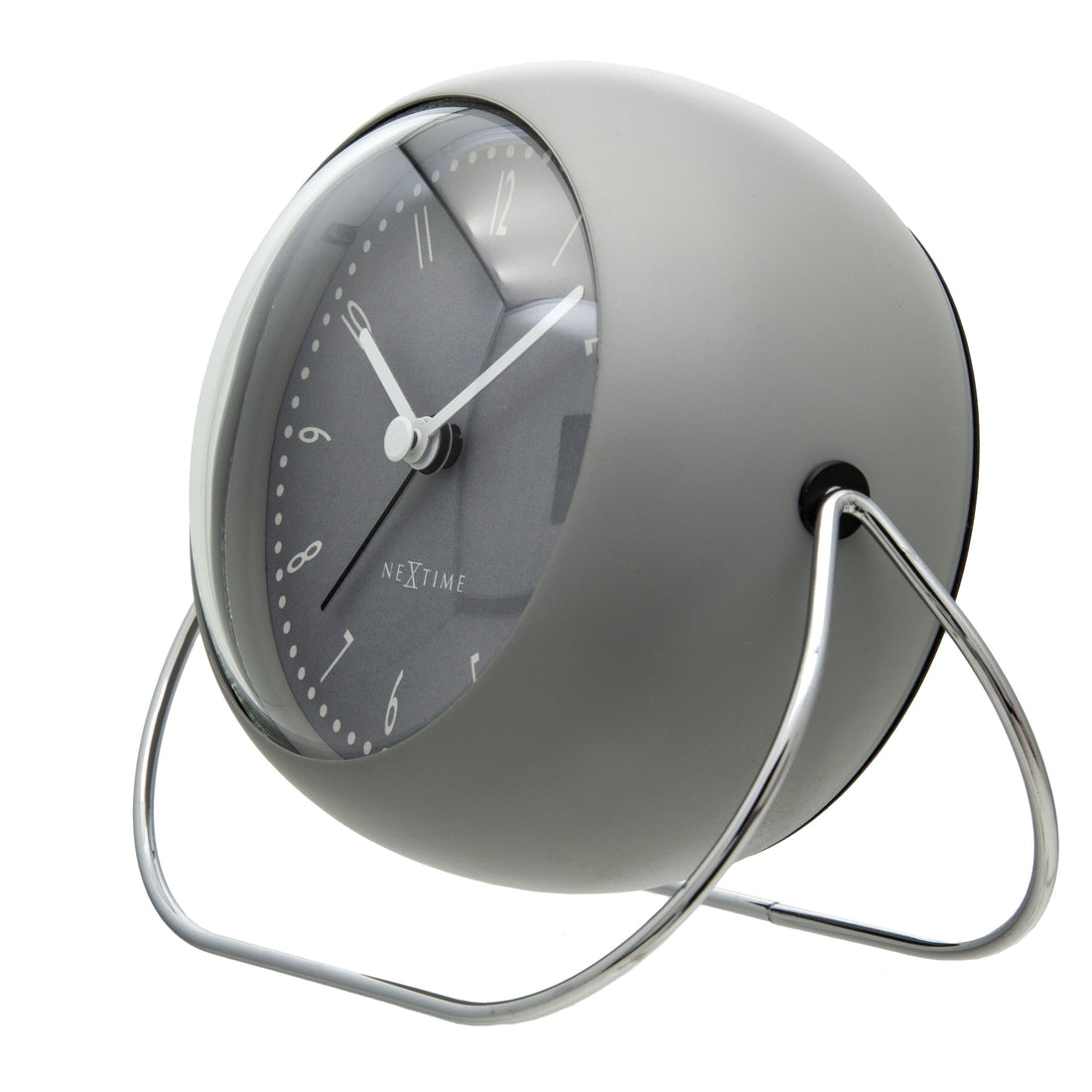 Table Alarm Clock 14x12x8cm-Silent-Metal-NeXtime 'Bubble Alarm Clock' - Goat Corp