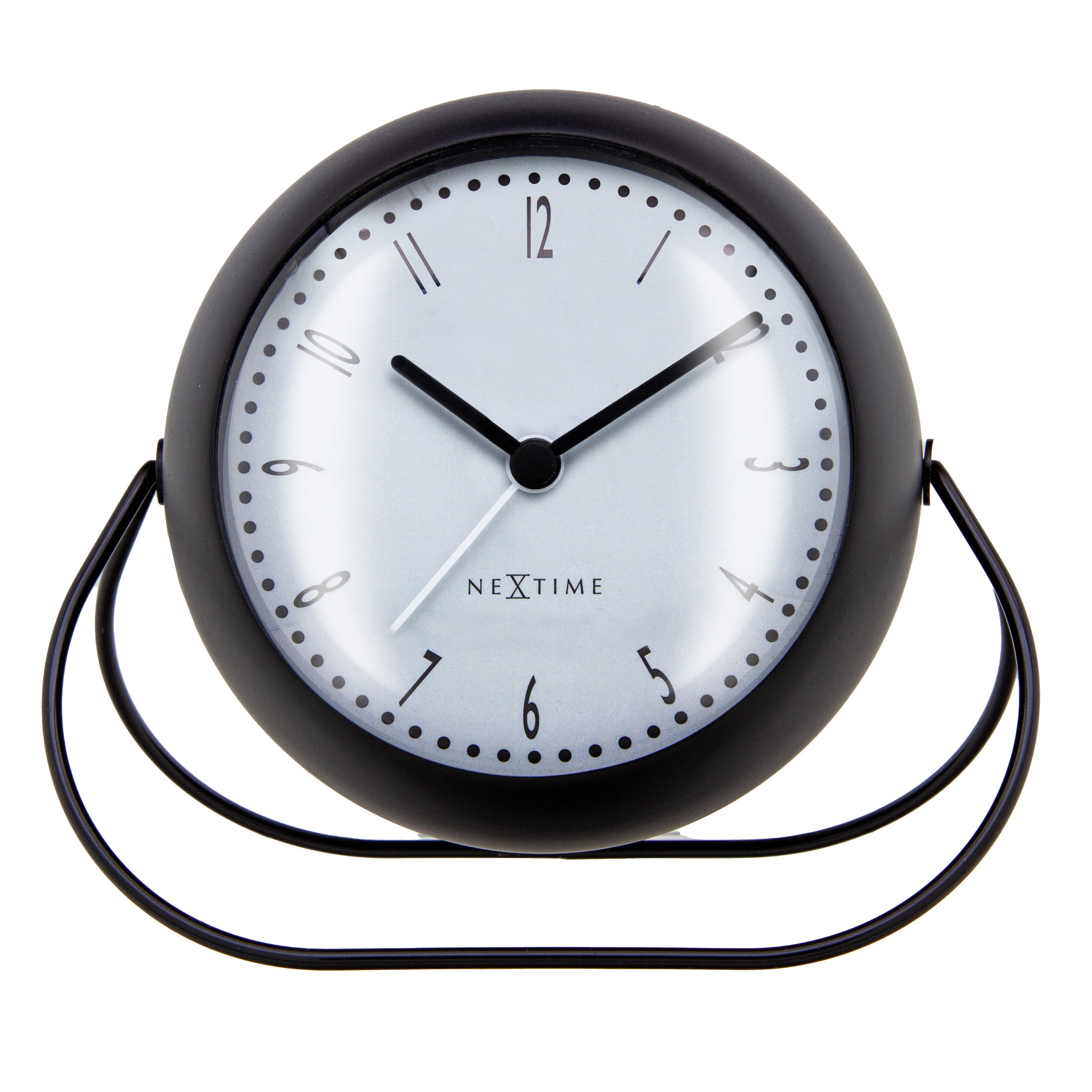 Table Alarm Clock 14x12x8cm-Silent-Metal-NeXtime 'Bubble Alarm Clock' - Goat Corp