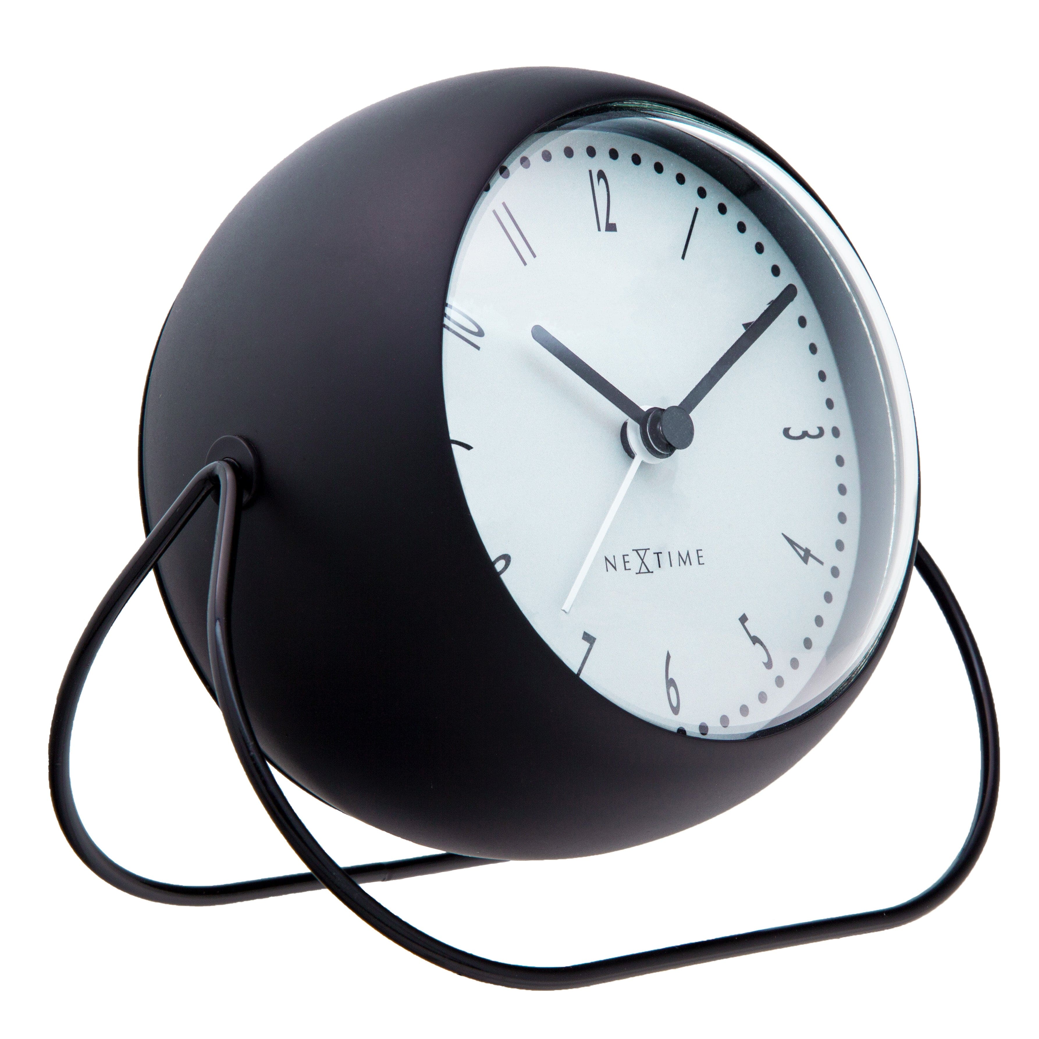Table Alarm Clock 14x12x8cm-Silent-Metal-NeXtime 'Bubble Alarm Clock' - Goat Corp