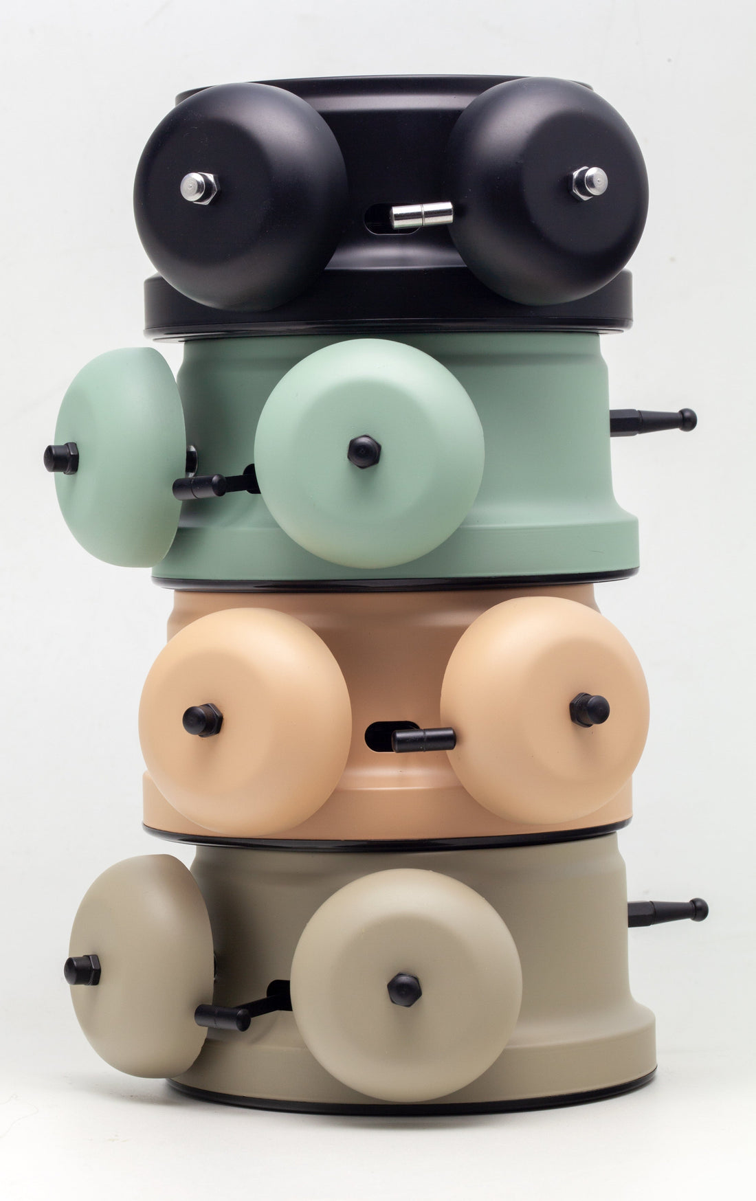 Table Alarm Clock 12 x 14 x 6cm-Metal-NeXtime "Golden Hour" - Goat Corp