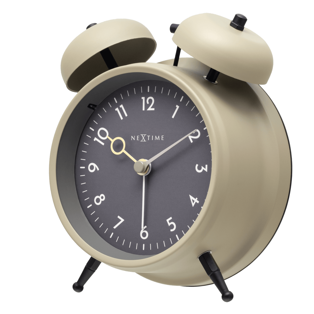 Table Alarm Clock 12 x 14 x 6cm-Metal-NeXtime "Golden Hour" - Goat Corp