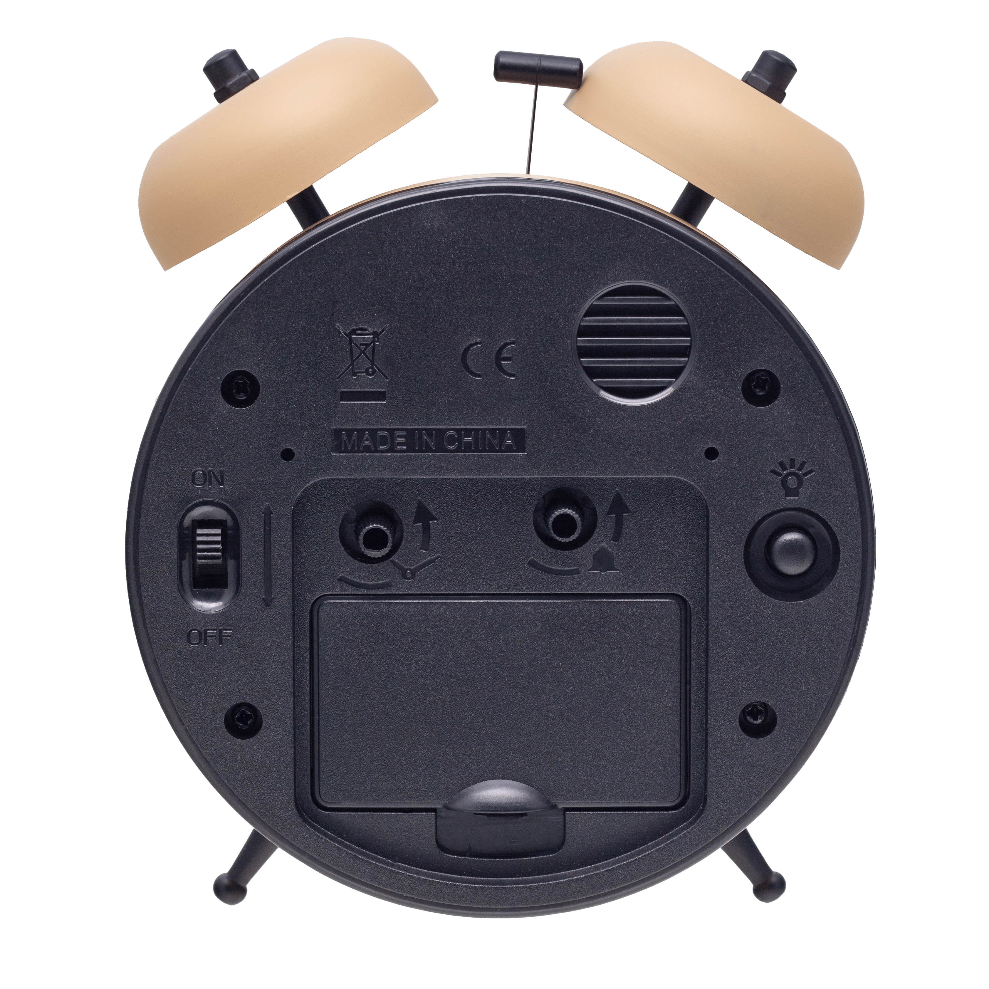 Table Alarm Clock 12 x 14 x 6cm-Metal-NeXtime "Golden Hour" - Goat Corp