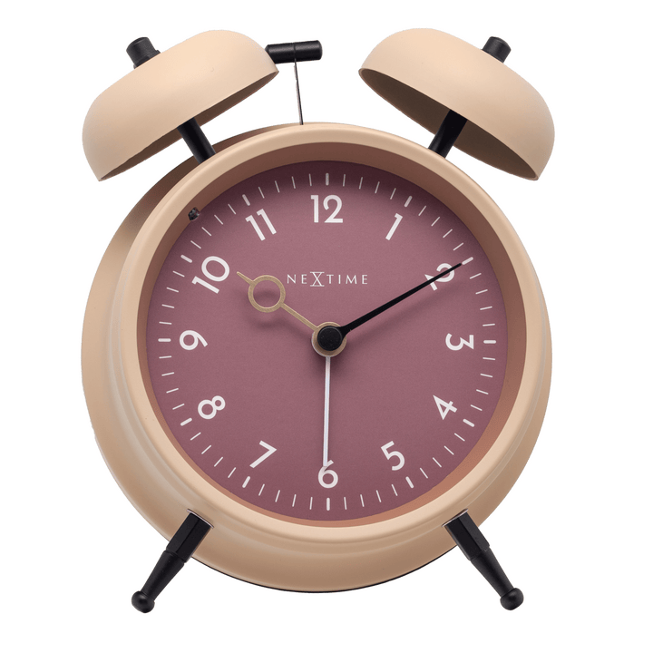 Table Alarm Clock 12 x 14 x 6cm-Metal-NeXtime "Golden Hour" - Goat Corp