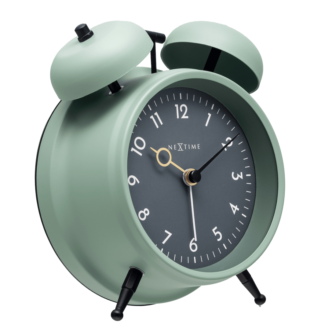 Table Alarm Clock 12 x 14 x 6cm-Metal-NeXtime "Golden Hour" - Goat Corp